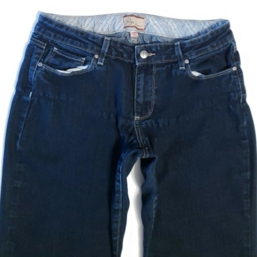 Paige MONTE BOOT CUT Stretch Dark Jeans 30 32